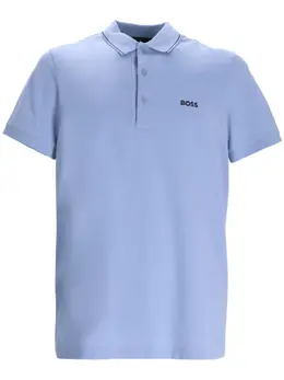 BOSS: Голубое поло 