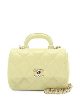 CHANEL Pre-Owned: Жёлтая сумка 