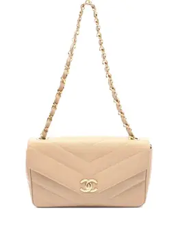 CHANEL Pre-Owned: Бежевая сумка 