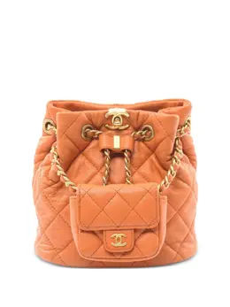 CHANEL Pre-Owned: Оранжевый рюкзак 