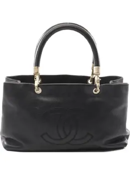 CHANEL Pre-Owned: Чёрная сумка-шоппер 