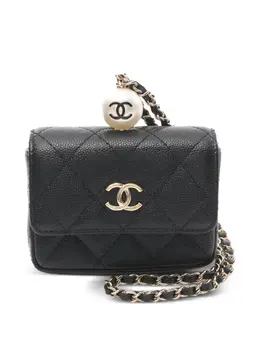 CHANEL Pre-Owned: Чёрный кошелёк 