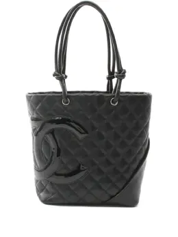 CHANEL Pre-Owned: Чёрная сумка-шоппер 