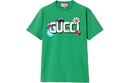 Gucci: Зелёная футболка 