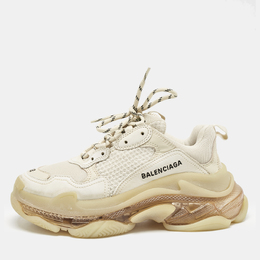 Balenciaga: Белые кроссовки  Triple S