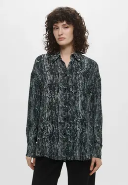 Trussardi: Серая блуза 