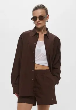 Sporty & Rich: Коричневая рубашка 