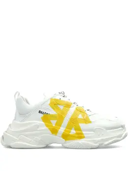 Balenciaga: Белые кроссовки  Triple S