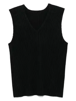 Homme Plissé Issey Miyake: Чёрный жилет 