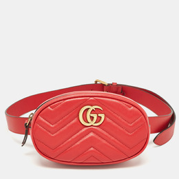Gucci: Красная сумка  GG Marmont
