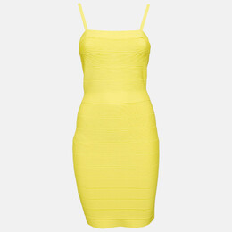 Herve Leger: Жёлтое платье 
