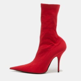 Balenciaga: Красные ботинки  Knife