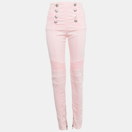 Balmain: Розовые джинсы 
