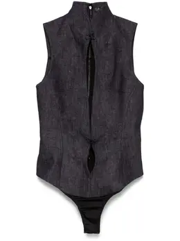 Mugler: Голубой боди 
