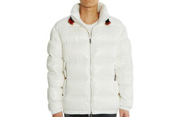 Moncler: Белый пуховик 