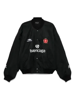 Balenciaga: Чёрная куртка  Soccer