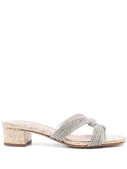 Aquazzura: Серебристые сандалии 