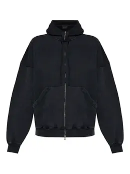 Balenciaga: Чёрная толстовка 