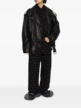 Balenciaga: Чёрные брюки 