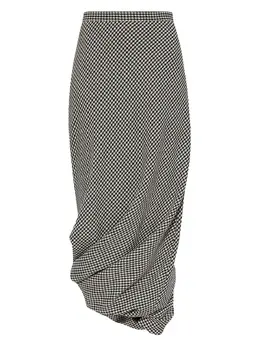 Balenciaga: Юбка из шерсти 