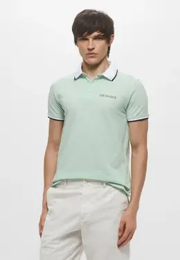 Trussardi: Зелёное поло 
