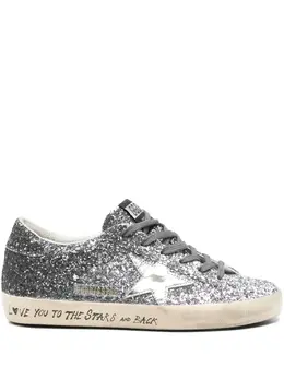 Golden Goose: Серебристые кроссовки  Super Star