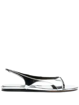 Proenza Schouler: Серебристые сандалии 