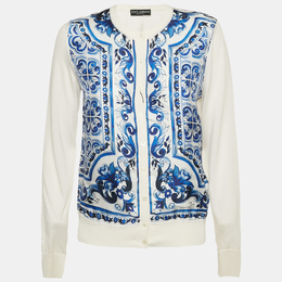 Dolce & Gabbana: Белый кардиган  Majolica