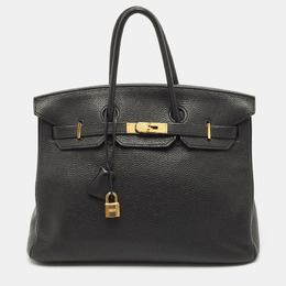 Hermes: Чёрная сумка  Birkin 35