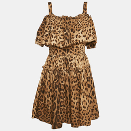 Dolce & Gabbana: Коричневое платье 
