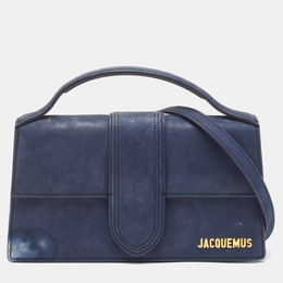 Jacquemus: Синяя сумка  Le Grand Bambino
