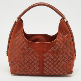Bottega Veneta: Коричневая сумка  Intrecciato