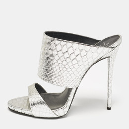 Giuseppe Zanotti: Серебристые сандалии  Andrea