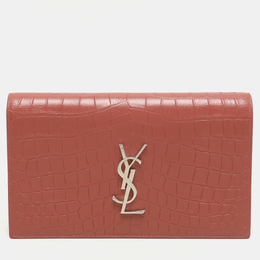 Saint Laurent Paris: Прозрачный клатч  Monogram