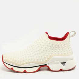 Christian Louboutin: Белые кроссовки 