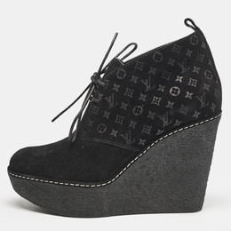 Louis Vuitton: Чёрные ботинки 