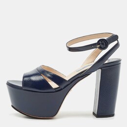 Prada: Синие сандалии 