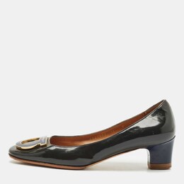 Salvatore Ferragamo: Зелёные туфли  Gancio