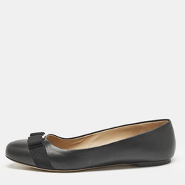 Salvatore Ferragamo: Чёрные балетки  Vara Bow