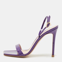 Gianvito Rossi: Фиолетовые сандалии  Ribbon