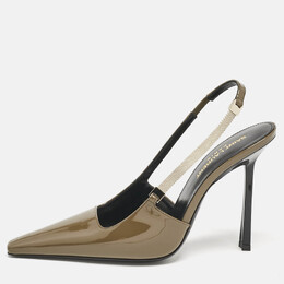 Saint Laurent Paris: Зелёные туфли  Amber