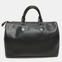 Louis Vuitton: Чёрная сумка  Speedy 30