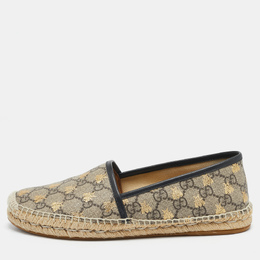 Gucci: Бежевые мокасины  GG Supreme