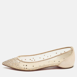 Christian Louboutin: Бежевые балетки 