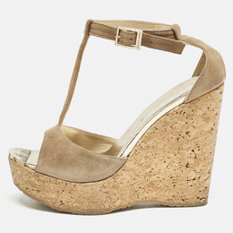 Jimmy Choo: Бежевые сандалии 