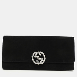 Gucci: Чёрный клатч  Interlocking G