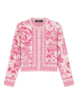 Versace: Розовый кардиган  Barocco