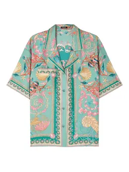 Versace: Зелёная рубашка  Barocco
