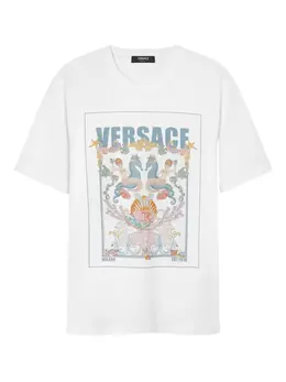 Versace: Белая футболка 