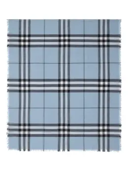 Burberry: Голубой шарф 